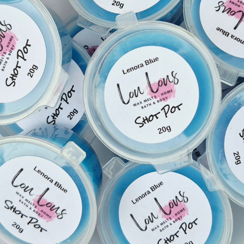 Lenora Blue Wax Melt Shot Pot