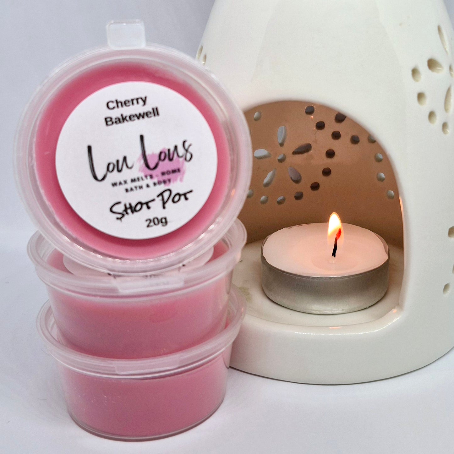 Cherry Bakewell Wax Melt Shot Pot