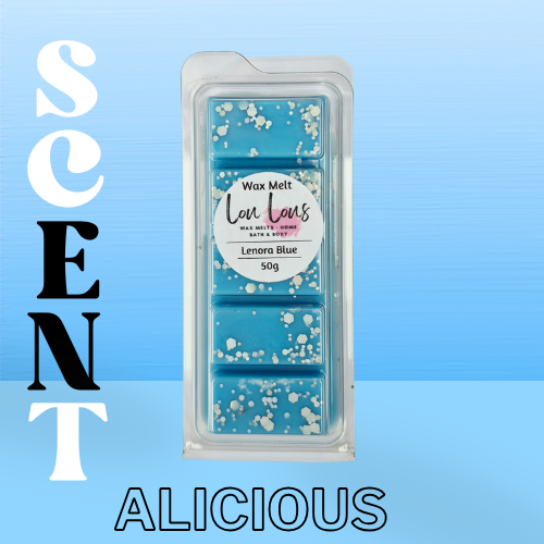 Lenora Blue Wax Melt Snap Bar