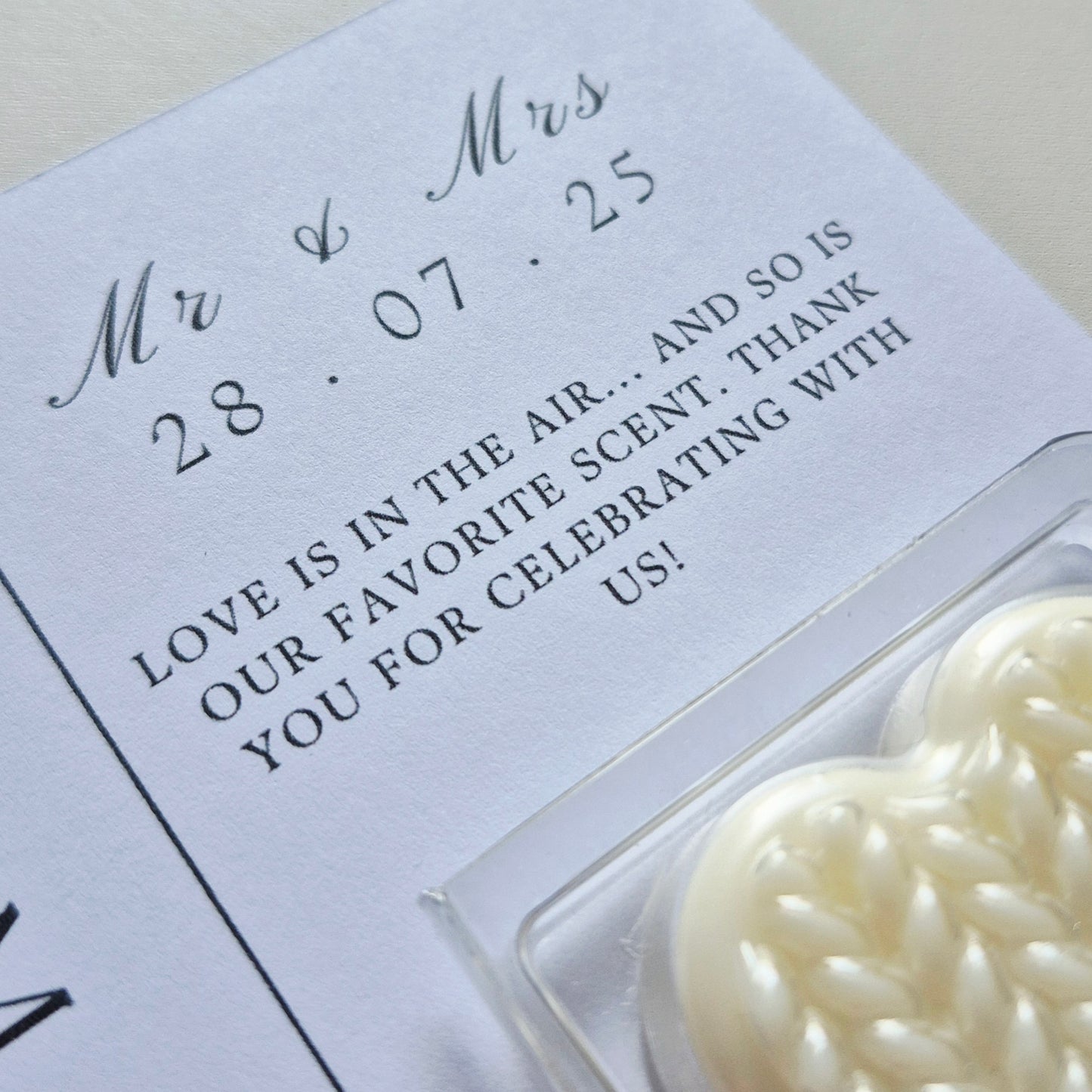 Wedding Favour Wax Melts Love Is In The Air