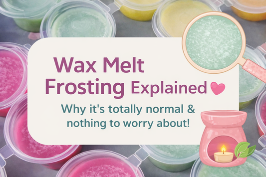 Wax melt frosting explained – natural crystal effect on soy wax melts