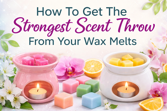 Wax melts in ceramic burners showing strong scent throw