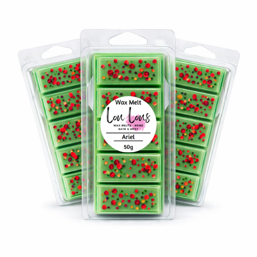 Ariel floral wax melt snap bar with jasmine and lily fresh home fragrance handmade UK