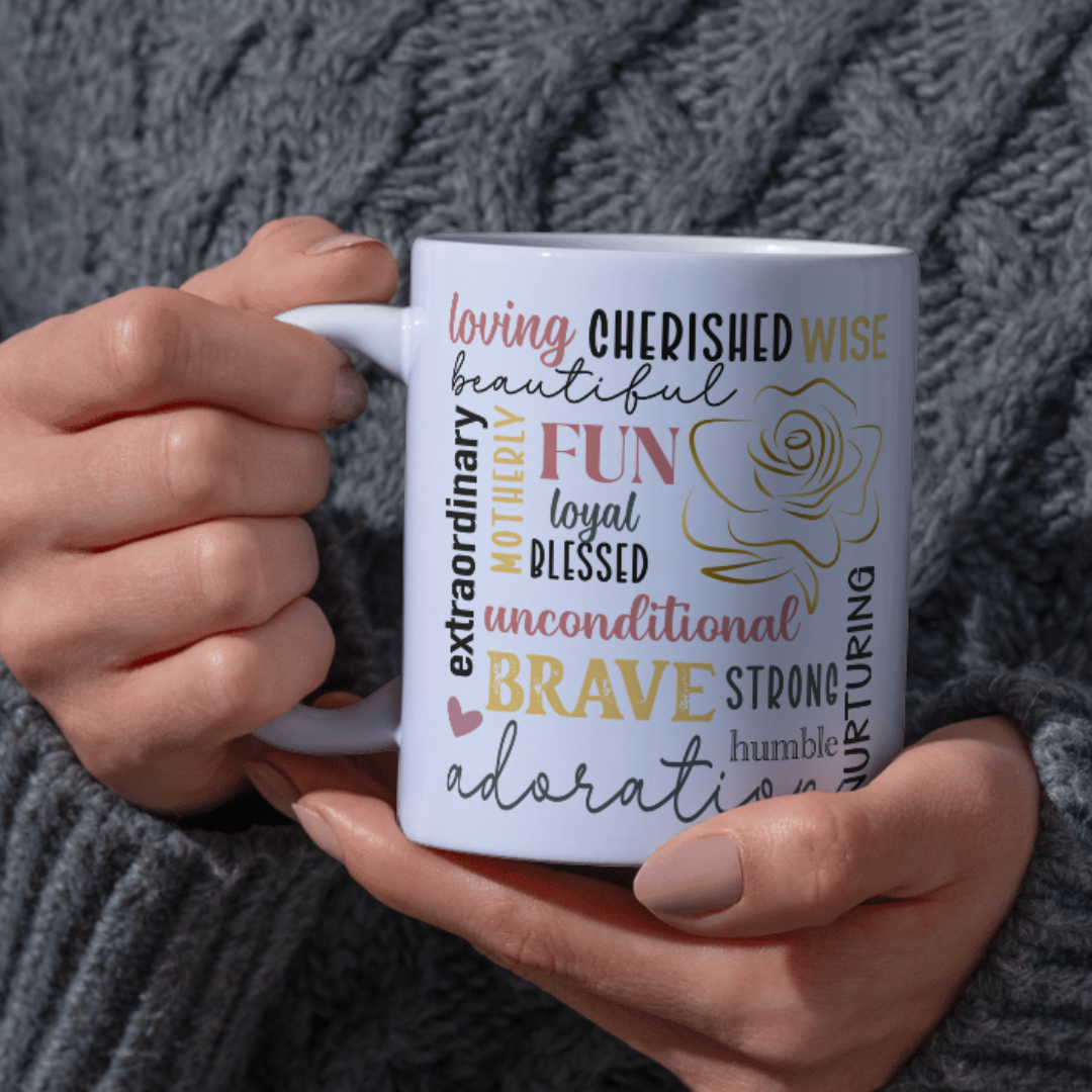 Auntie Word Art Mug – Thoughtful Ceramic Gift