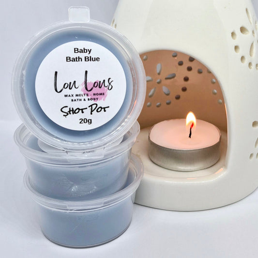 Baby Bath Blue Wax Melt Shot Pot