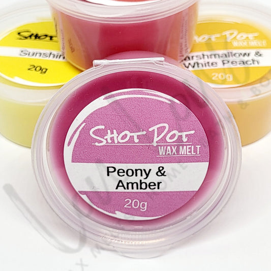 Peony & Amber Wax Melt Shot Pot