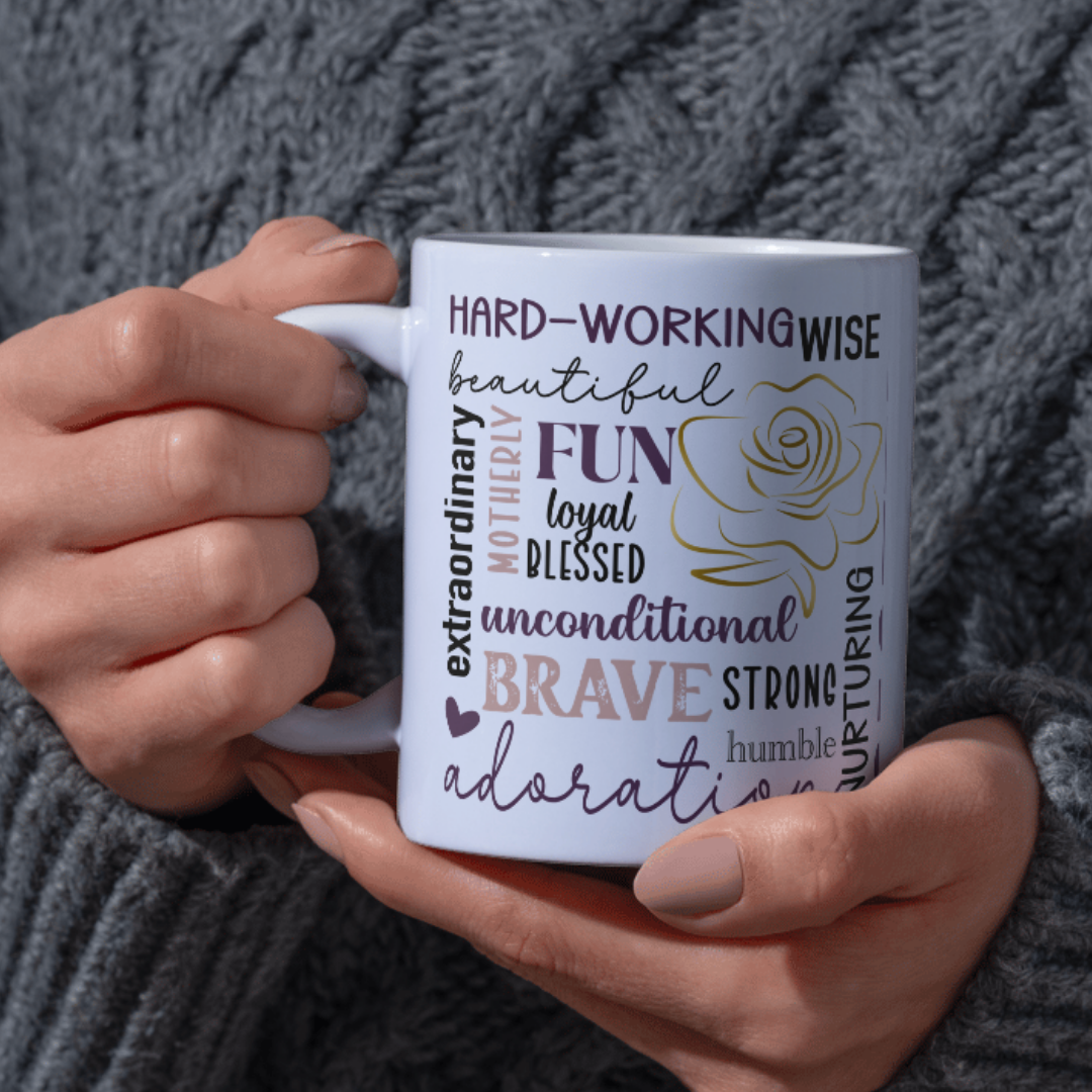 Sister Word Art Mug – Thoughtful Ceramic Gift
