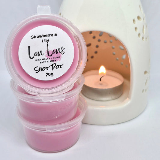 Strawberry & Lily Wax Melt Shot Pot