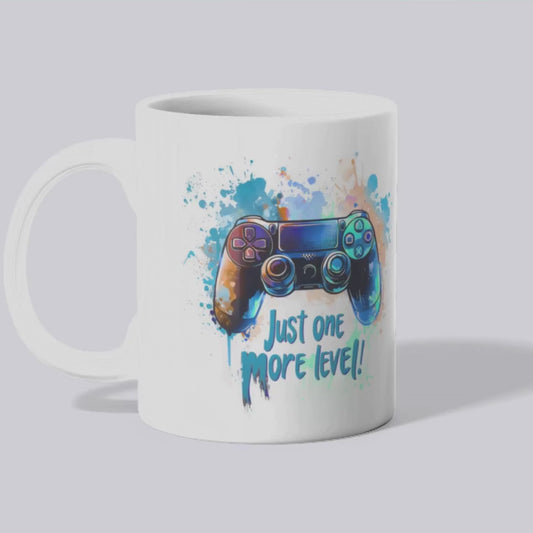 Personalised Just One More Level Mug – Gamer Ceramic Cup