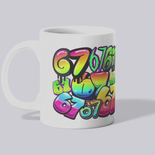6 7 Craze – Colourful Number Ceramic Mug