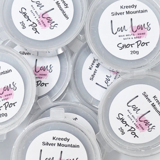 Kreedy Silver Mountain Wax Melt Shot Pot