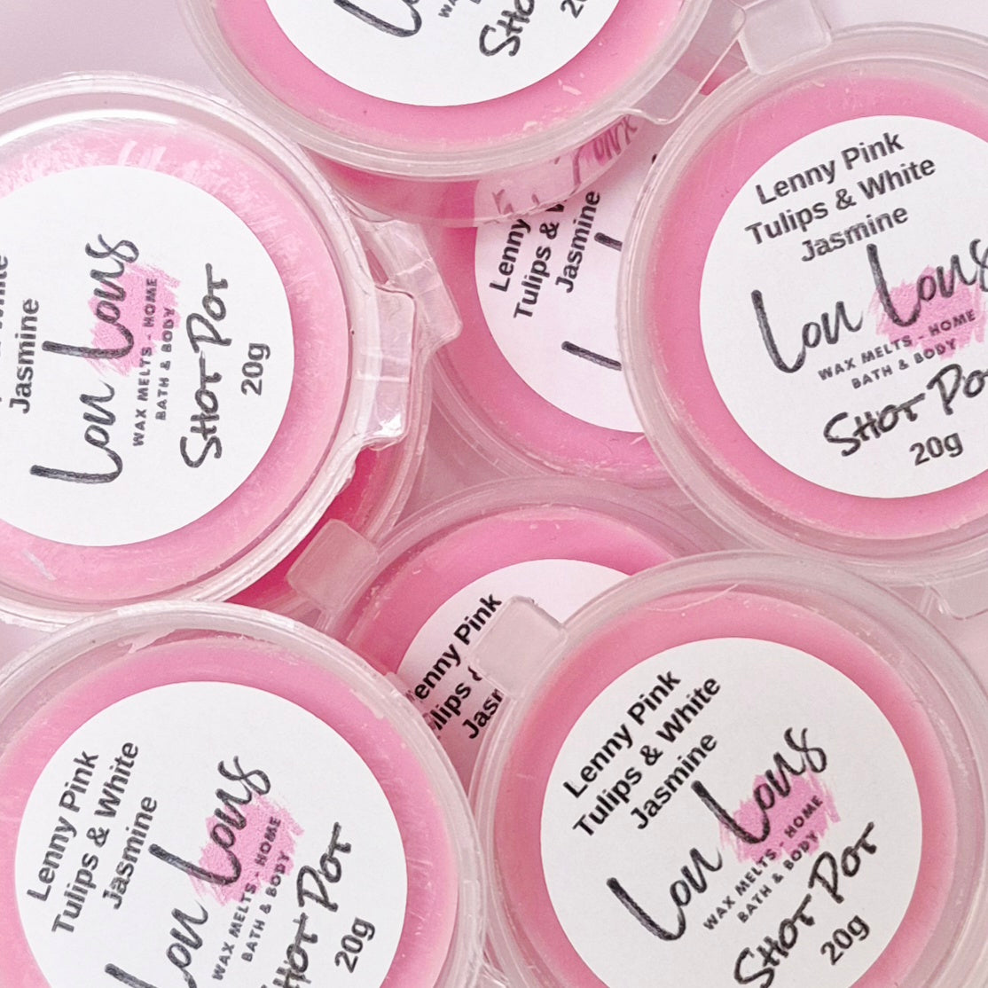 Lenny Pink Tulips & White Jasmine Wax Melt Shot Pot