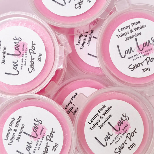 Lenny Pink Tulips & White Jasmine Wax Melt Shot Pot