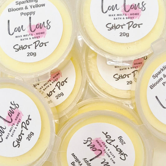 Sparkling Bloom & Yellow Poppy Wax Melt Shot Pot