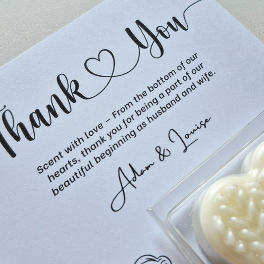 Wedding Favour Wax Melts Scent With Love