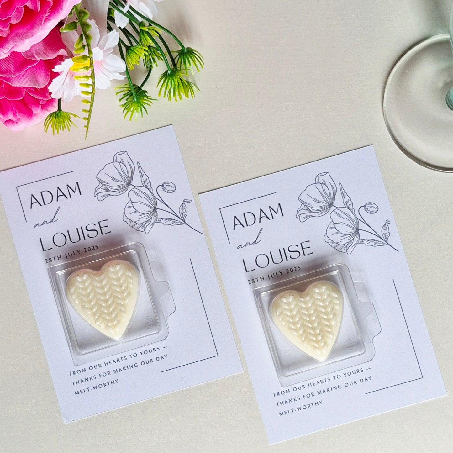 Wedding Favour Wax Melts From Our Hearts To Yours