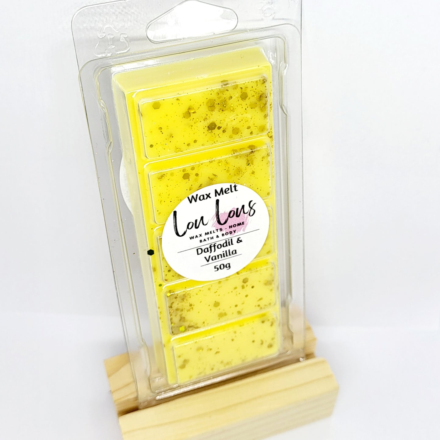 Wax melt snap bar scented in daffodil & vanilla