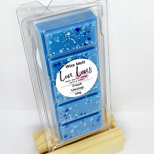 Wax melt snap bar scented in fresh unstop