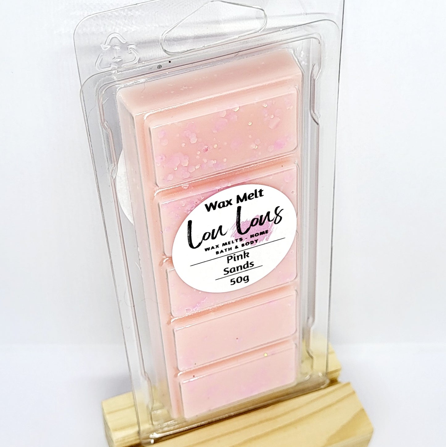 Wax melt snap bar scented in pink sands